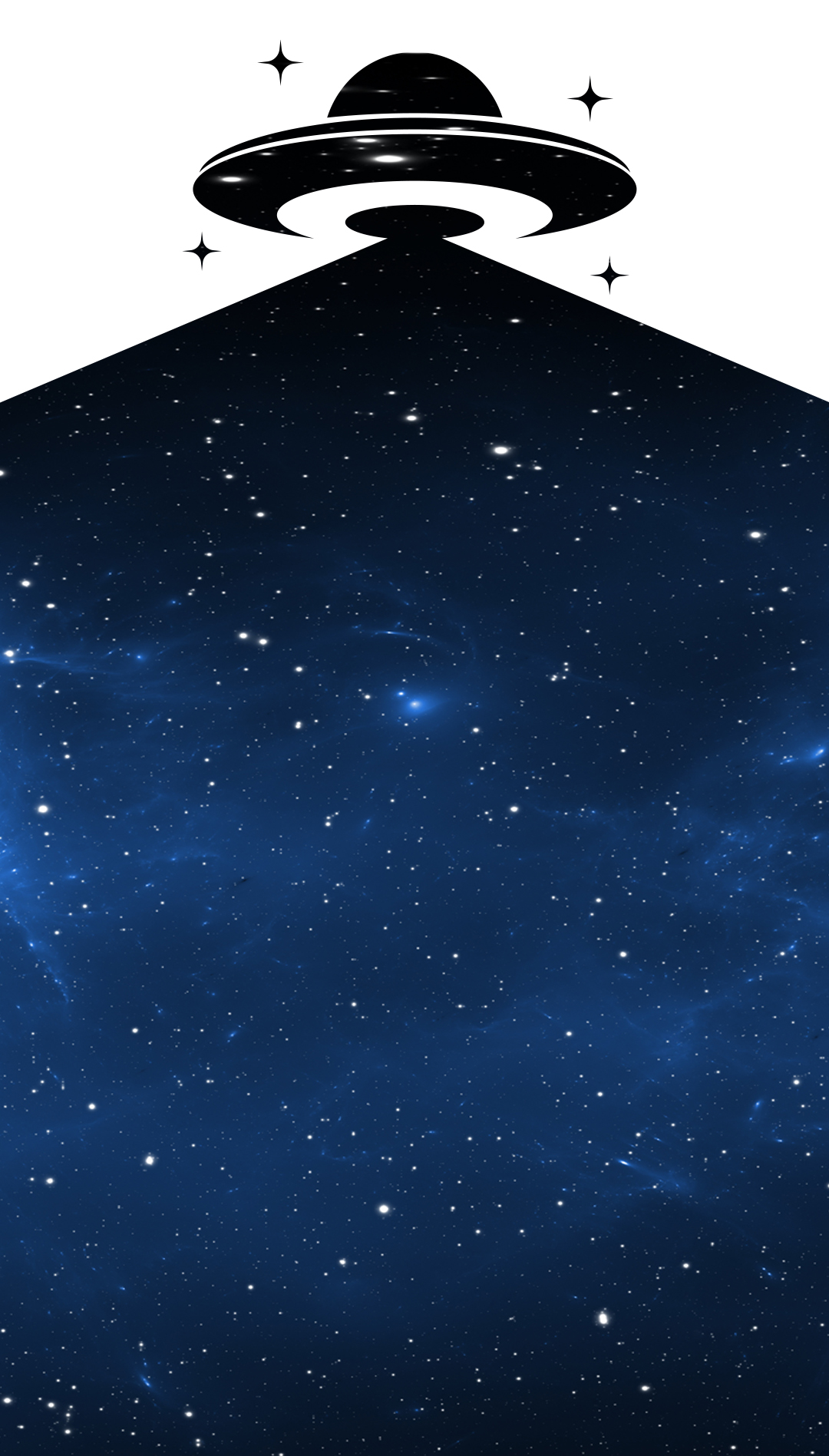 Space background with UFO mobile
